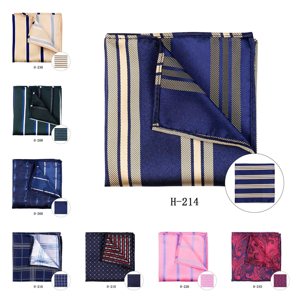 58 Estilos de Pañuelos de Bolsillo para Hombre, Nuevos, de Lujo, Clásicos, con Rayas, Accesorios Formales, con Estampados de Paisley, Florales y de Lunares, para Bodas y Negocios