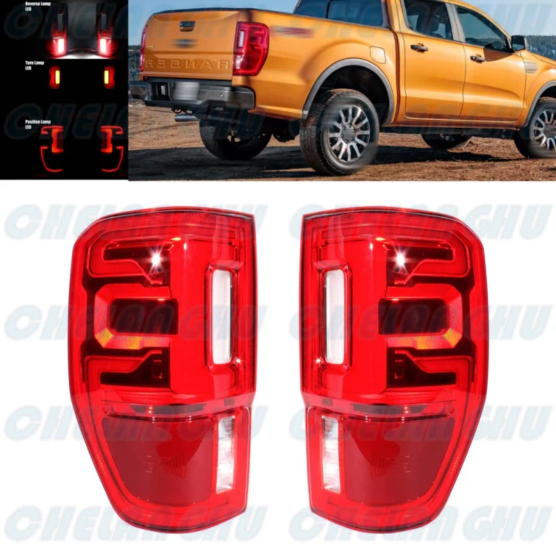 

LED Tail Light For Ford Ranger 2019 2020 2021 2022 2023 1 Pair Rear Lamp Brake Light Car accessories