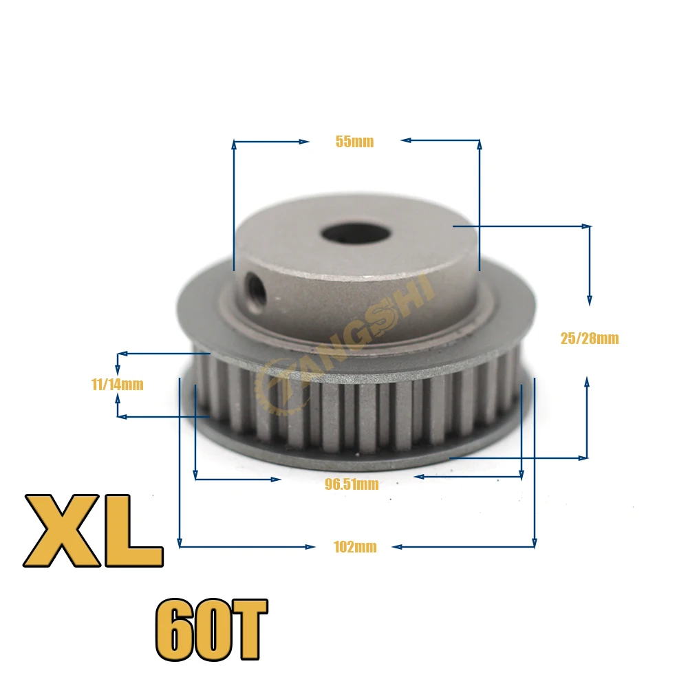 

XL Type 60 Teeth Timing Pulley with Bore 5mm-30mm for 10/13mm Width Belt Precision Drive Pulley for Timing Belts XL 60T