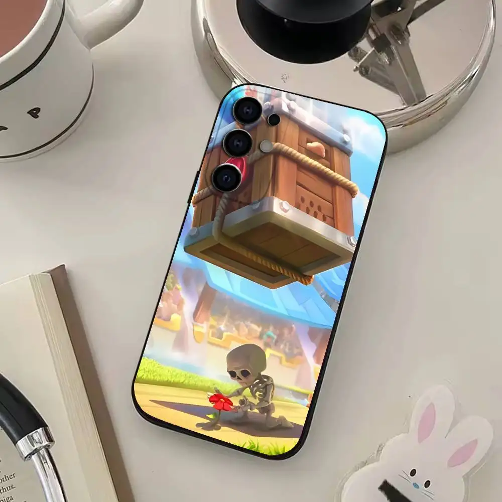 Чехол для телефона C-Clash Game R-Royale для Samsung S25, S24, S21, S22, S23, S30, Ultra, S20, Plus, мягкий силиконовый черный чехол