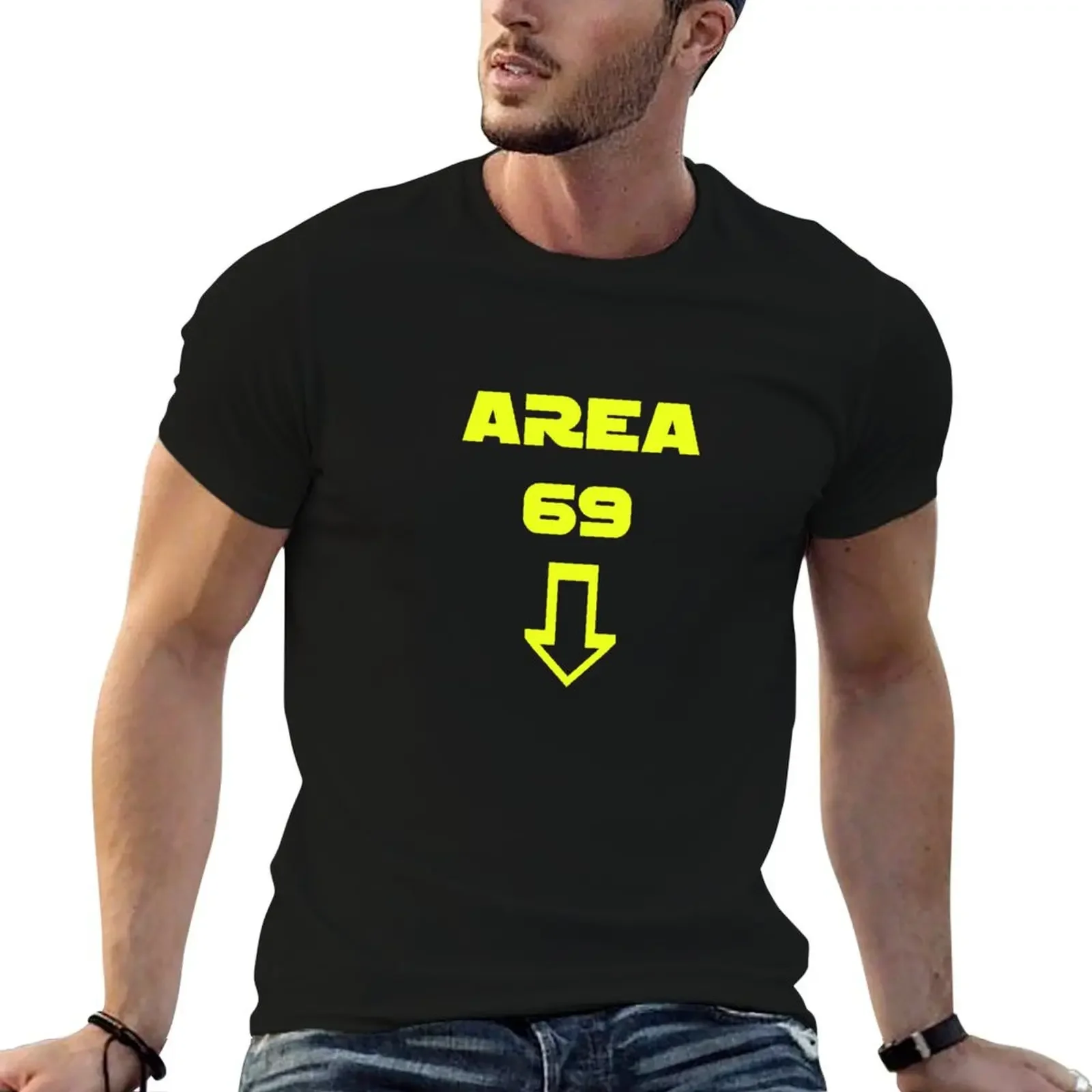 Area 69 T-Shirt oversized t shirt basketball graphic tees Men's clothing