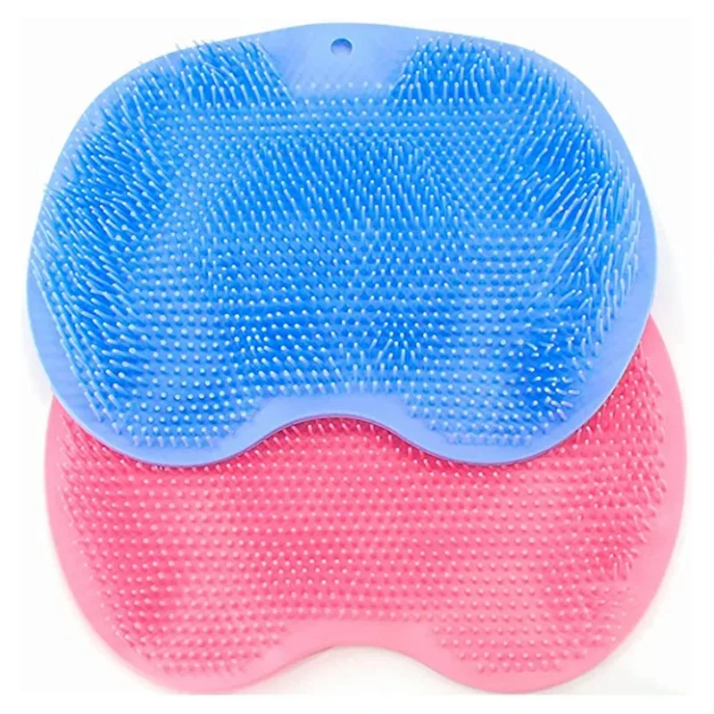 Escova de lavar os pés multifunções, Silicone Back Massage Cleaner, Tapete limpo de pés antiderrapantes, Almofada antiderrapante para lavagem dos pés, Banheiro