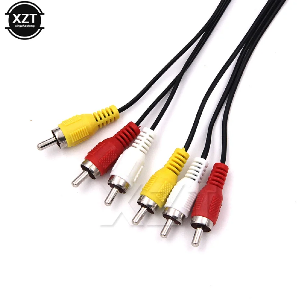 1.5M RCA Male to 3 RCA Male female connector Composite Audio Video AV extension Cable Plug Cables Hot Selling universal Cables