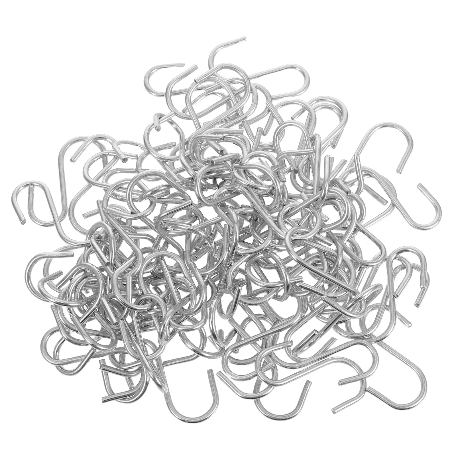 

100Pcs Heavy Duty S Shaped Hooks Stainless Steel Kitchen Utensils Pot Pan Hangers Closet Clothes Rack Over Door Hooks