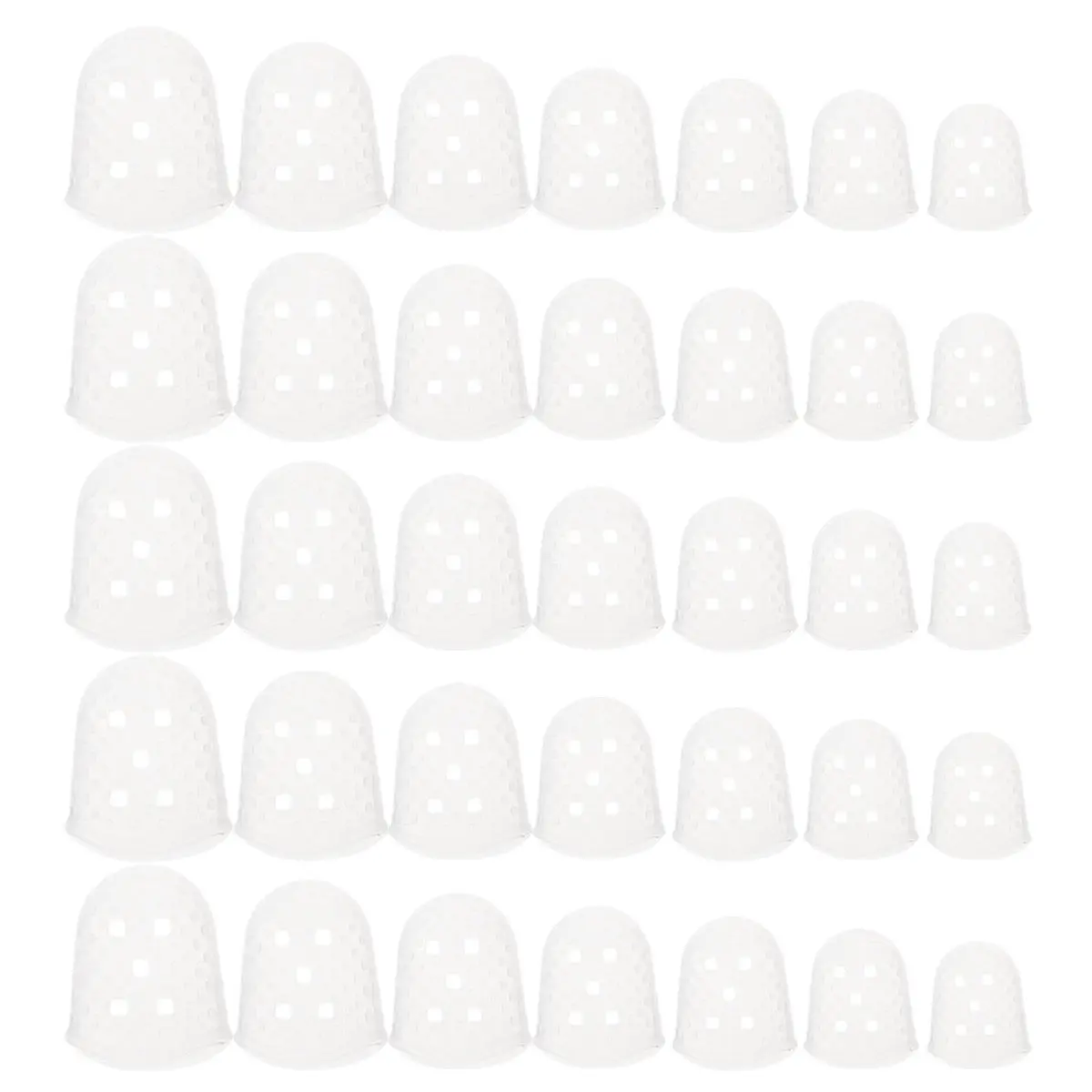 35Pcs Guitar Fingertip Protectors Silicone Finger Guards Sizes Xs Xxs S M Smooth Breathable Finger Guards for Guitar