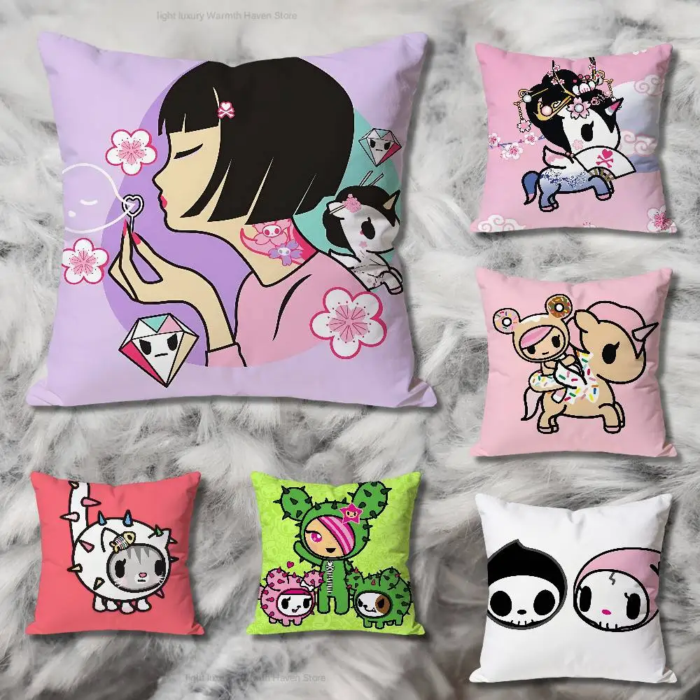 

T-TokidokiS-S Girl Pillow Cases for Bedroom Living Room Sofa Home Decor Polyester Cushion Cover with Zipper