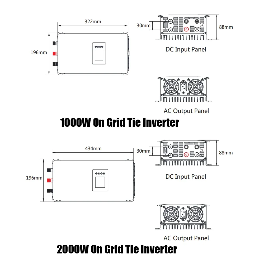 2000W Wind Energy Grid Tie Inverter Dump Load Resistor MPPT Controller with Limiter WiFi for Wind Turbines Pure Sine Wave