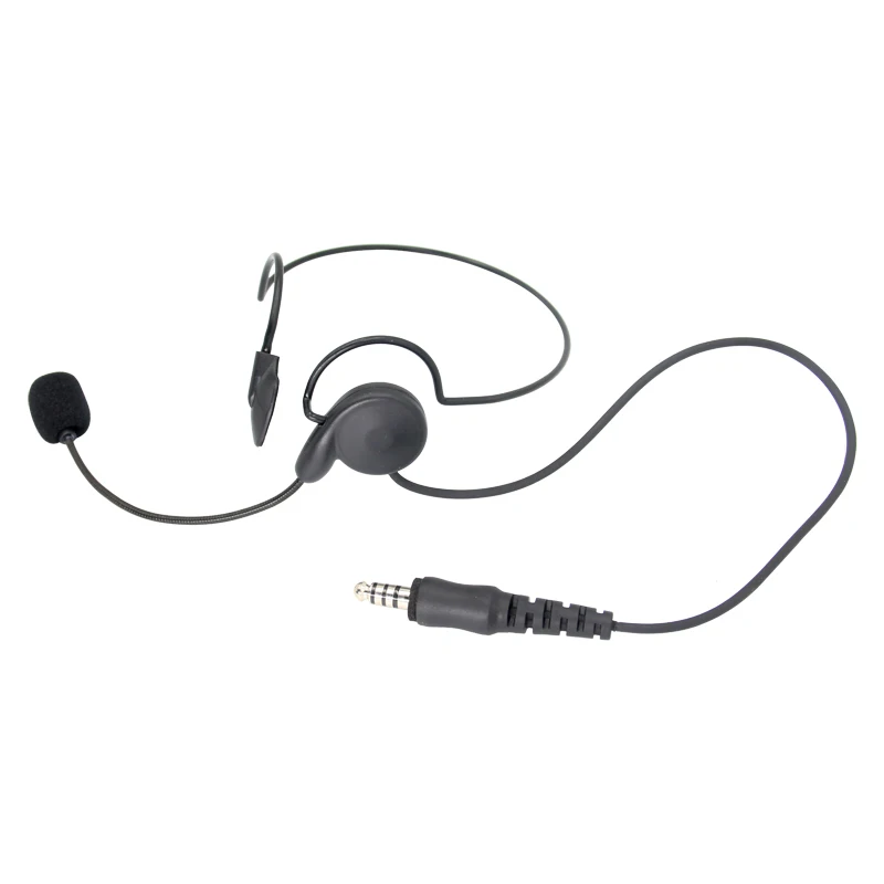 Tactische Radio Headset Auricular Eenzijdige Hoofdtelefoon Microfoon met U94 PTT Voor Kenwood Baofeng UV-5R UV-82 Walkie Talkie