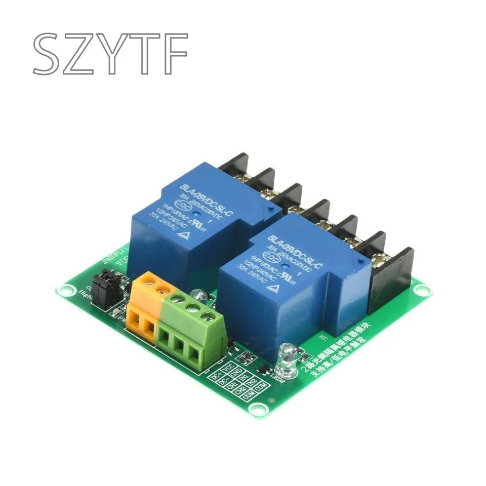 1 2 4 8 Channel Relay Module 30A With Optocoupler Isolation 5V 12V 24V Supports High And low Triger Trigger 