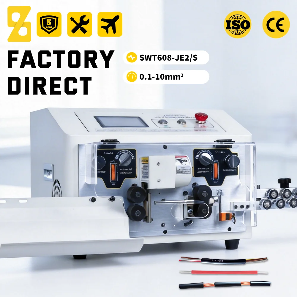 

Машина для зачистки проводов SWT608-E 0.1-10мм² с сенсорным экраном, профессиональный станок для снятия изоляции с кабелей