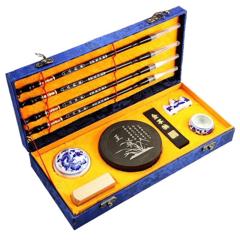 

10Pcs Calligraphy Painting Writing Brushes Gift Set Chinese Calligraphy Brushes Watercolor Tools Sumi Painting Kanji Art Gift-A2