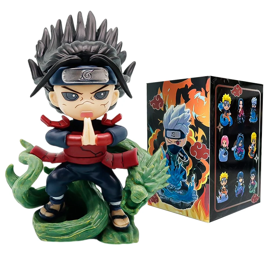 Naruto Blind Box Actionfiguren-Set Q-Version PVC Anime-Figuren Uzumaki Sasuke Itachi Kakashi Sammelmodelle Desktop-Geschenk