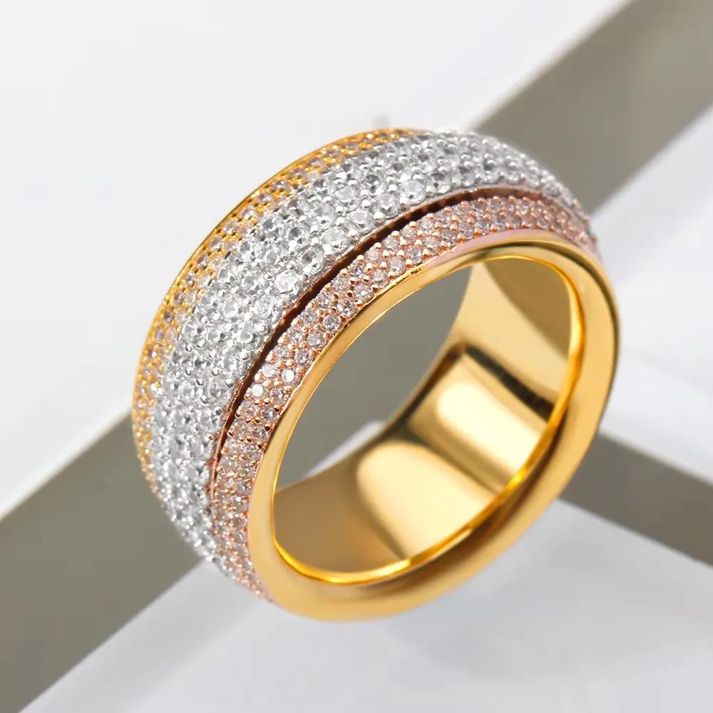 

Luck Has Turned Ring Of Men And Women, Ins Fashion Hiphop/Rock Bohemia AAA Cubic Zirconia Jewelry High-Quality Rotatable Rings