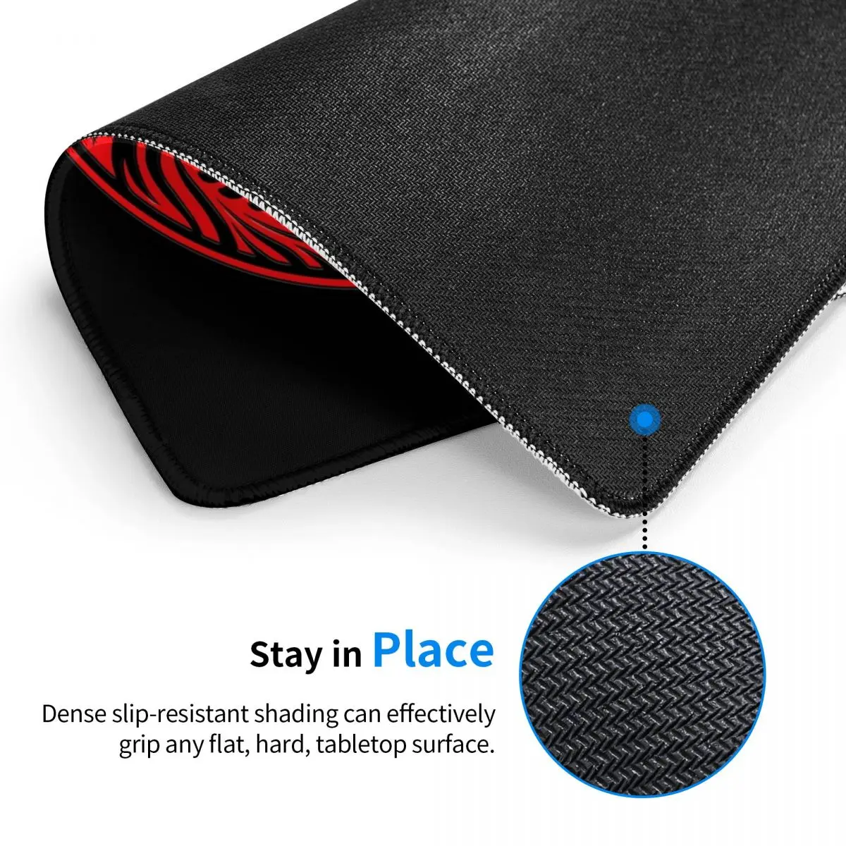 Yin Yang Dragons Mouse Pad with Locking Edge Square Gaming Mousepad Non-Slip Rubber Base Office Decor Desk Computer Mat