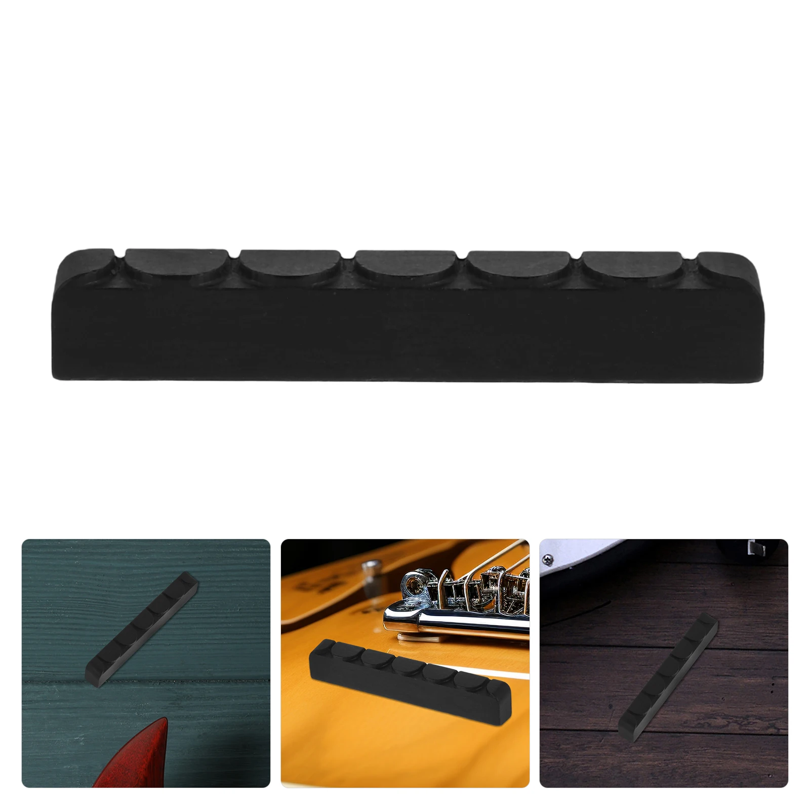 

Premium Ebony Guitar Nut Replacement Pre-Slotted Wooden Saddle For Classical Acoustic Guitars Repair Durable String Support