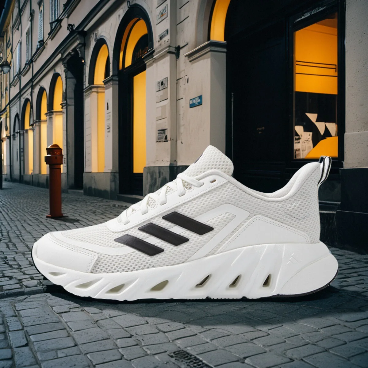 Adidas ALL DAY BOOM E Running Shoes Chunky Sneakers, Trendy & Robust For Urban Exploration and Casual Use