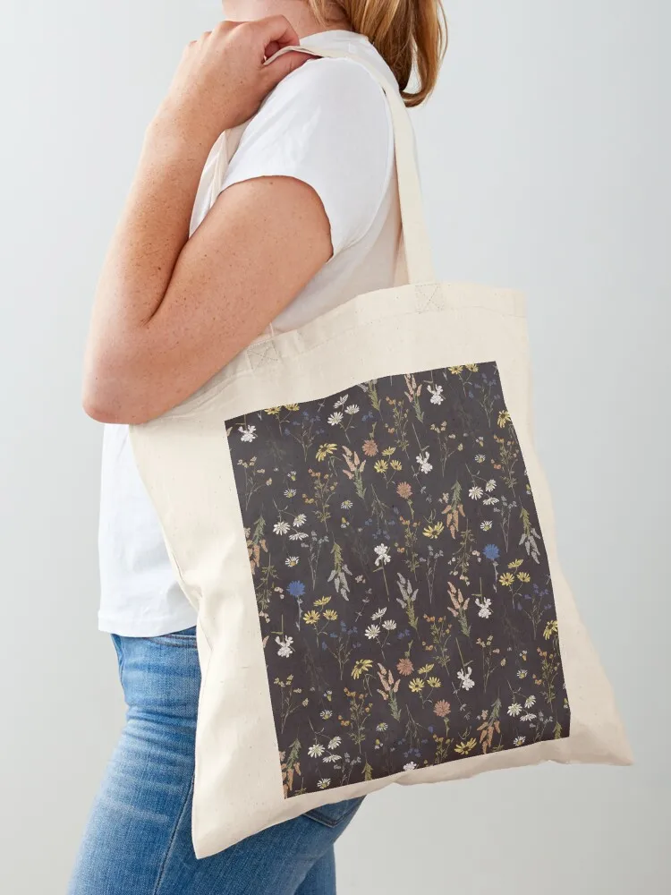 Wildflower Pattern Tote Bag Canvas stote bag tote bags aesthetic ecological bags
