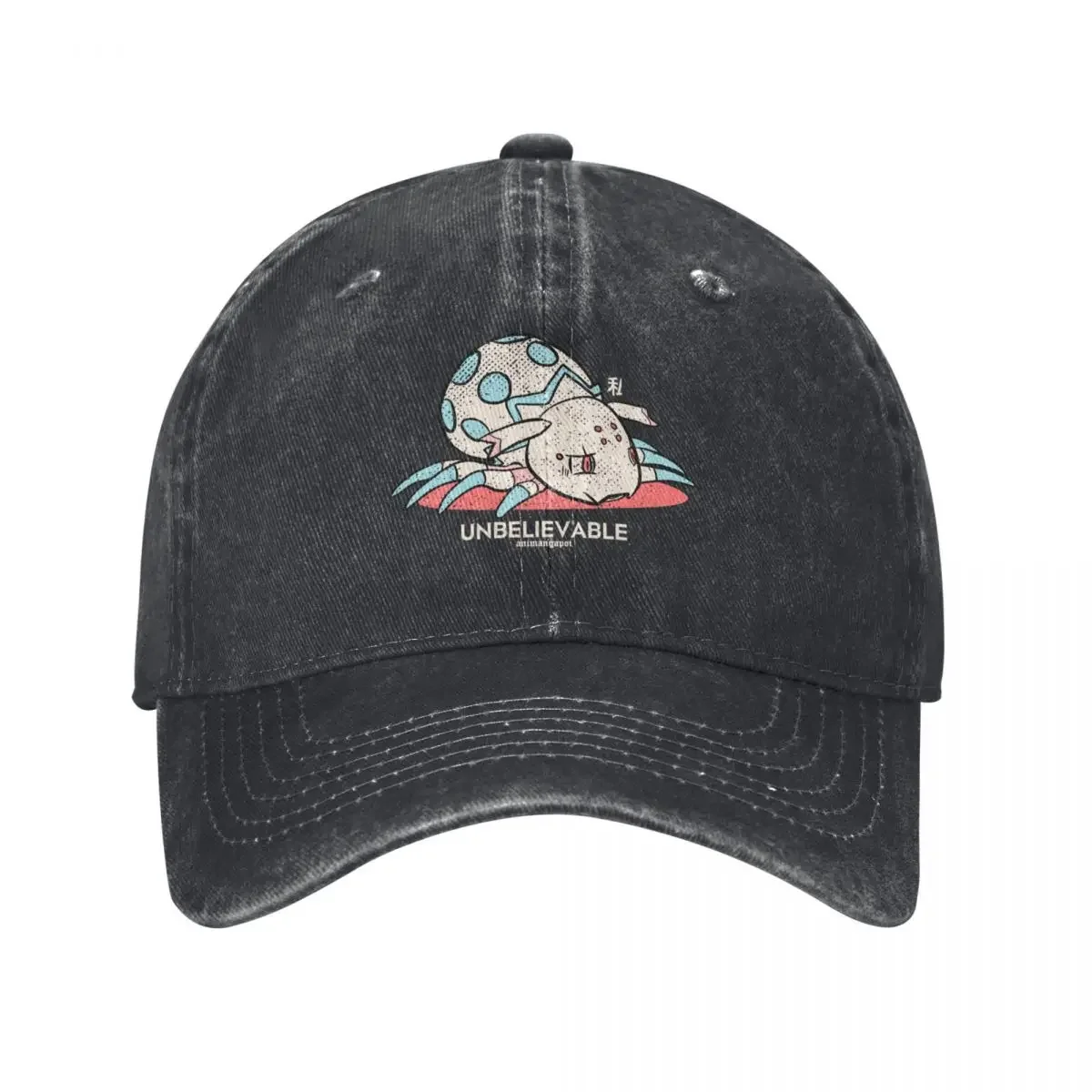 Kumo desu ga nani ka So I'm a spider so what ? Unbelievable kawaii kumoko in little fat spider form distressed vint Baseball Cap