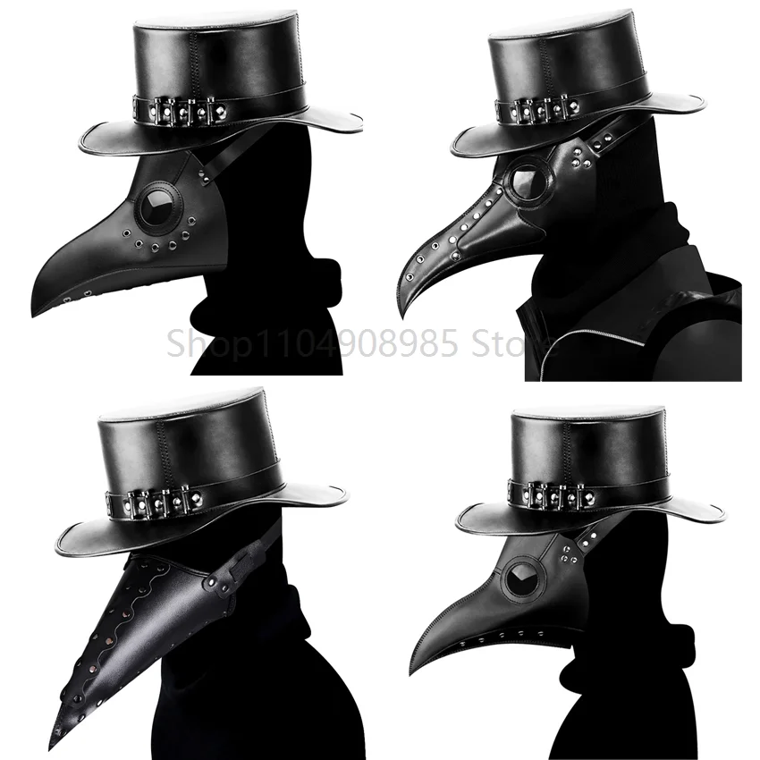 

Mask For Face Scary Medieval Steampunk Raptor Disguise Cosplay Gothic Carnival Funny Halloween Leather Mask Adults