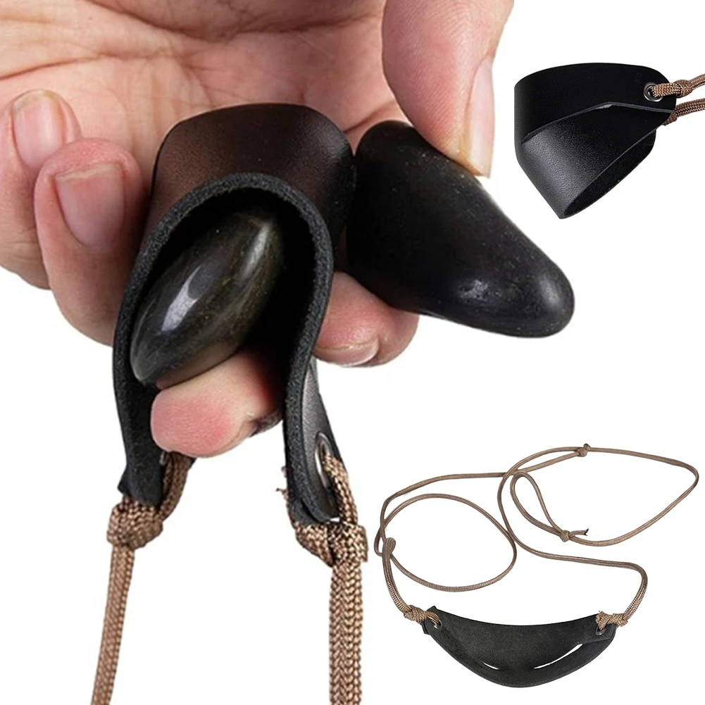 

Handmade Leather Shepherd Sling Sling Shot Rope Strap Leather Throwing Sling for Outdoor Sports Camping Shooting