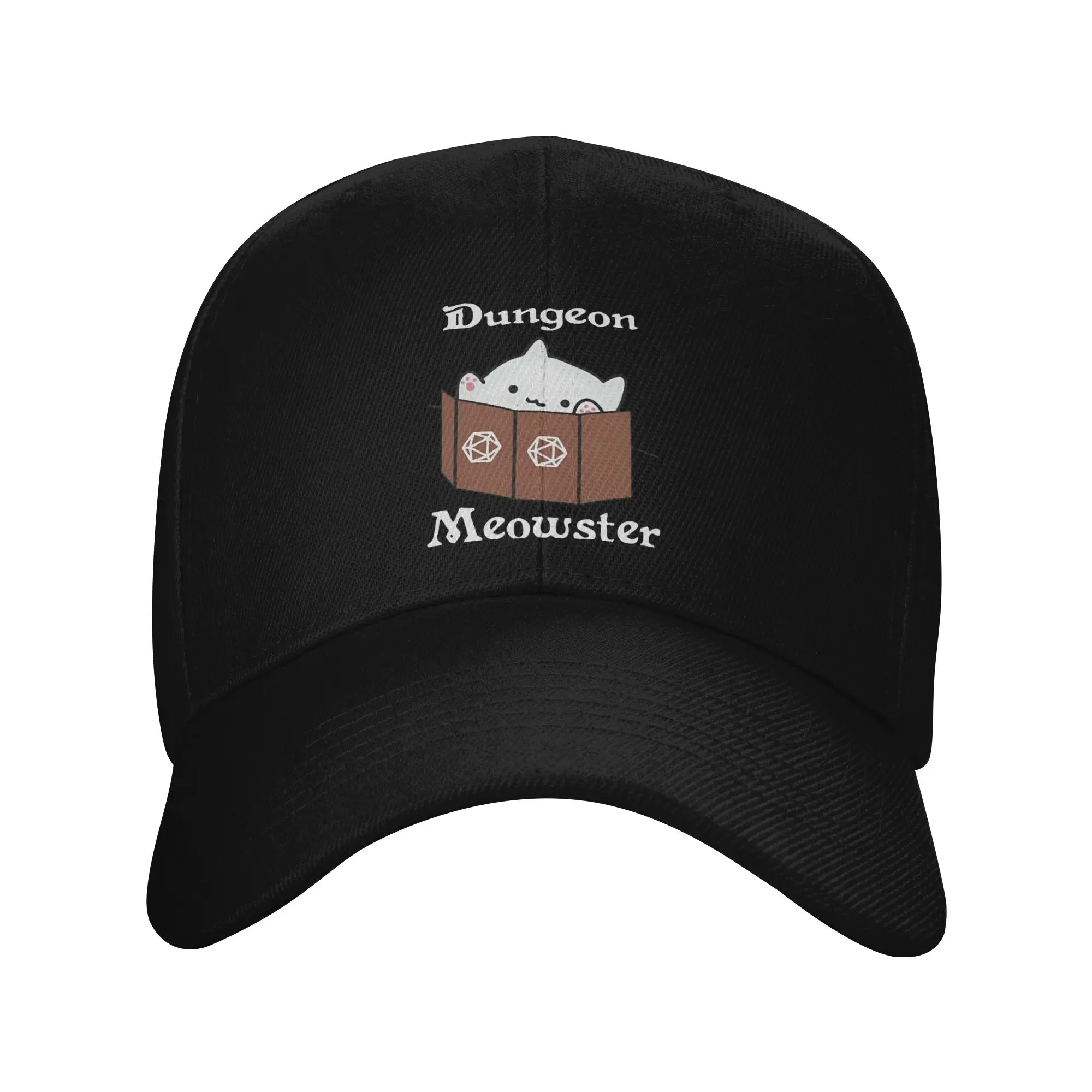 Dungeon And Dragon Meowster Trendy Baseball Cap Softball Match Soft Fabric Dad Hat
