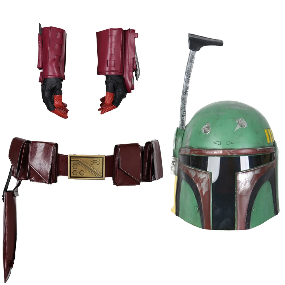 Boba Cosplay Fantasy Belt Gloves Helmet TV Bounty Hunter Disguise Costume Accessories Adult Men Roleplay Fantasia Props Male