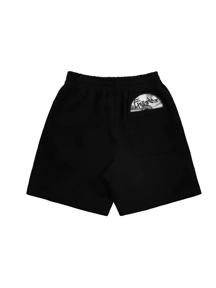 

Y2k casual simple disc pattern men's shorts sportswear comfortable loose breathable fabric minimalist modern sports and leisure