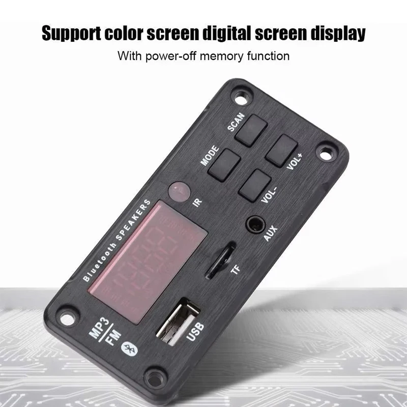 Amplificador de Audio para coche, módulo de Radio FM USB TF, Bluetooth, 12V, MP3, WMA, placa decodificadora, reproductor de MP3 con Control remoto, 2x25W, 50W