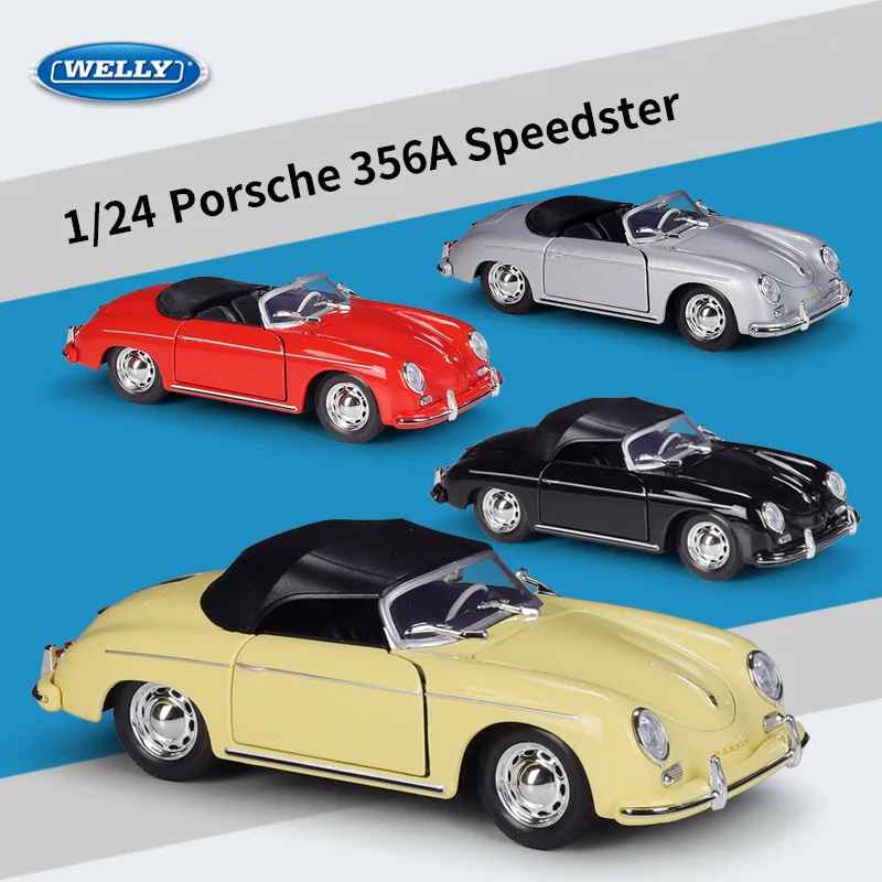 

WELLY 1:24 Porsche 356A Speedster Die-cast Alloy Car Model Toys Collectible Miniature Cars Model Decoration Holiday Gift