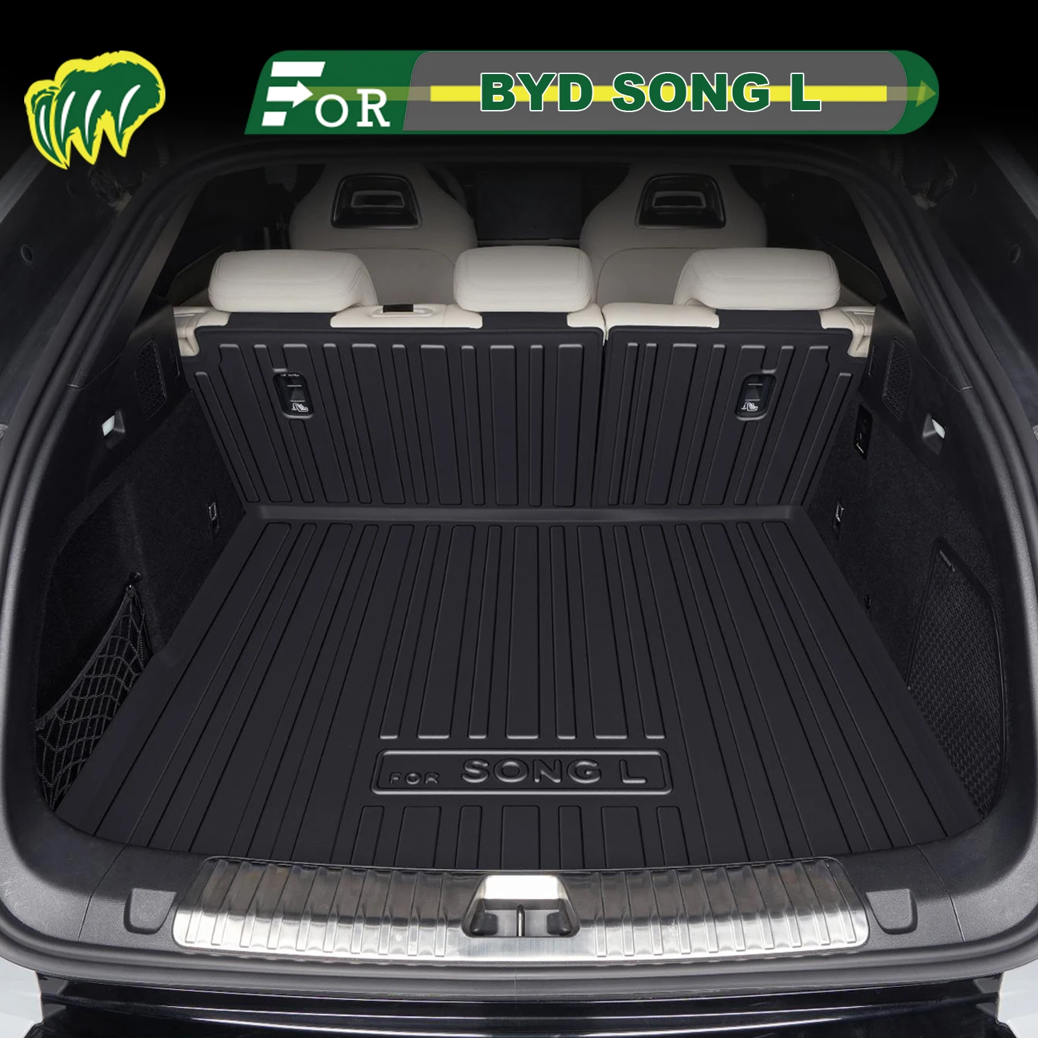 

Для BYD SONG L DM-i EV 2023-25 TPE индивидуальный коврик для багажника автомобиля всесезонный коврик для багажника 3D-образный коврик для багажника защитный коврик для спинки стула