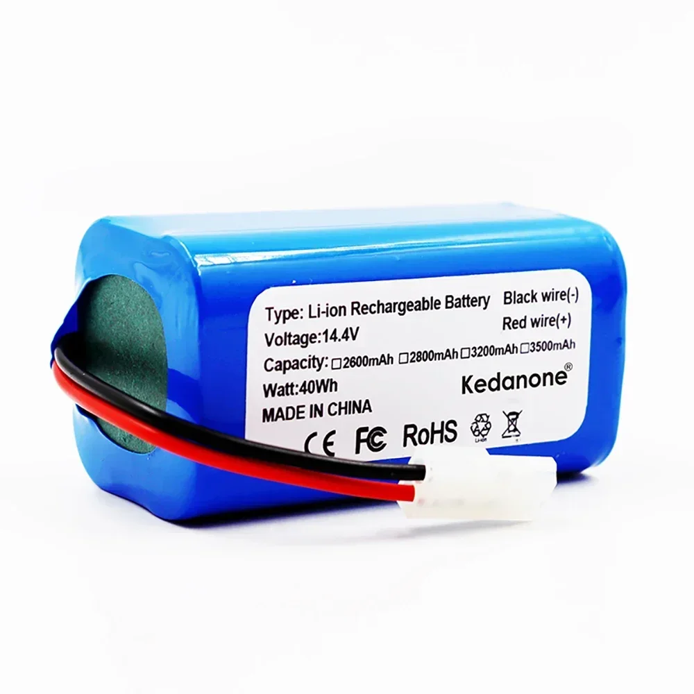 18650 battery pack 14.4V 2600mAh lithium ion battery, suitable for Xiaomi G1 Mi Essential MJSTG1 robot vacuum cleaner,