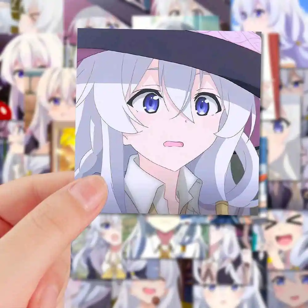 

The Journey of Elaina Anime Elaina‌ DIY Decoration Waterproof Cup Sticker Cell Phone Tablet Stickers birthday christmas Gift