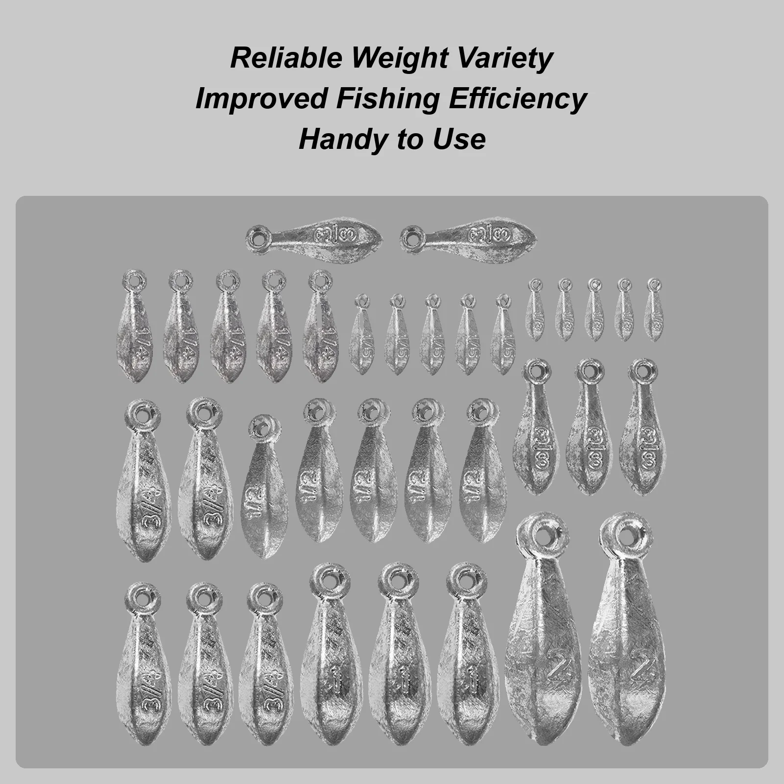 

35pcs fishing weights sinkers Saltwater Angling Weights Heavy Duty Fishing Accessories for Flyfishing Trolling Freshwater Bass