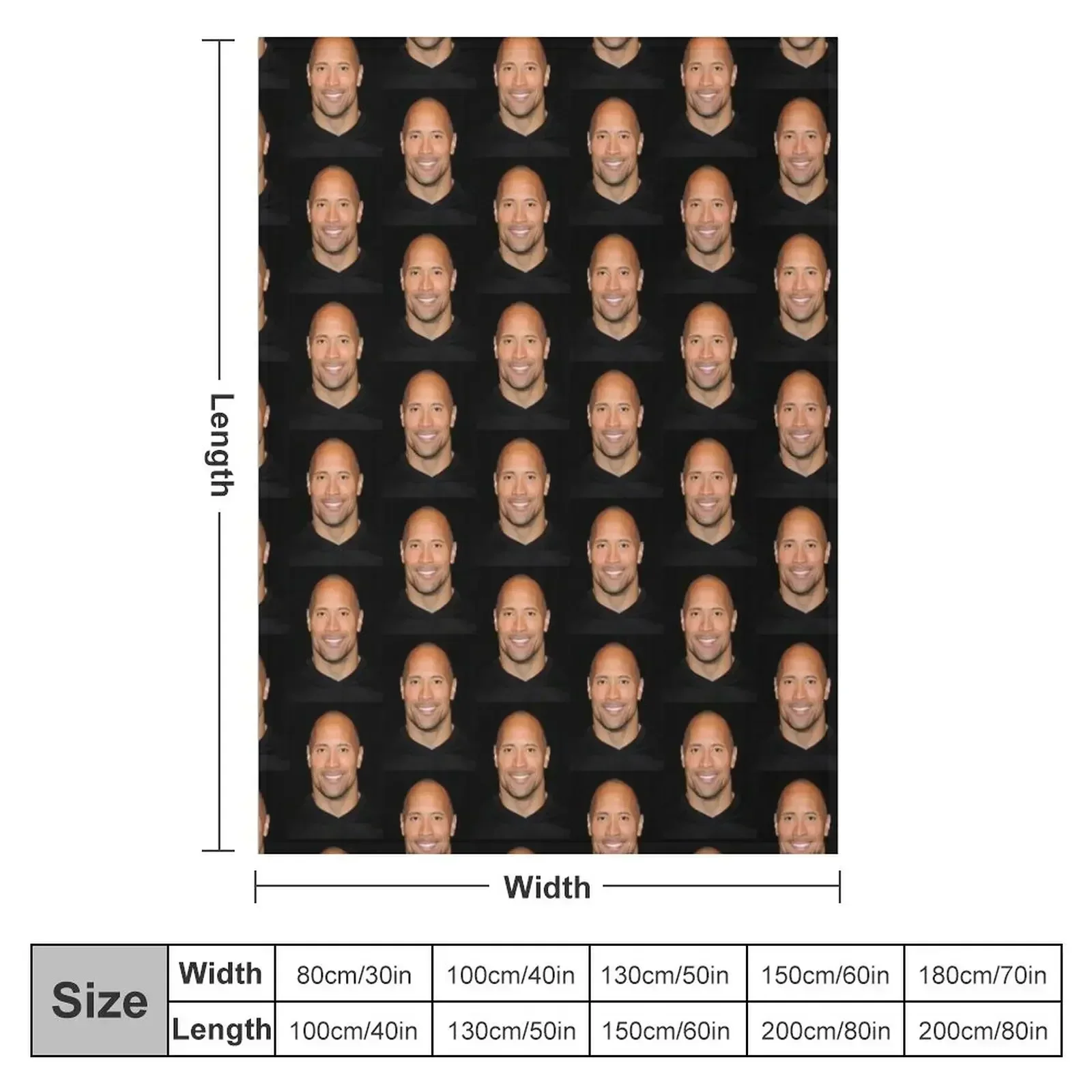 dwayne johnson Throw Blanket Plaid on the sofa Furry halloween Multi-Purpose sofa bed Plush Blankets