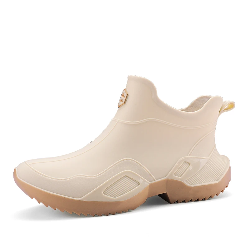 

Повседневные кроссовки. Мужские и женские непромокаемые резиновые сапоги, короткие, на плоской подошве, модная, повседневная уличная рабочая обувь, обувь для шеф-повара, резиновые сапоги.