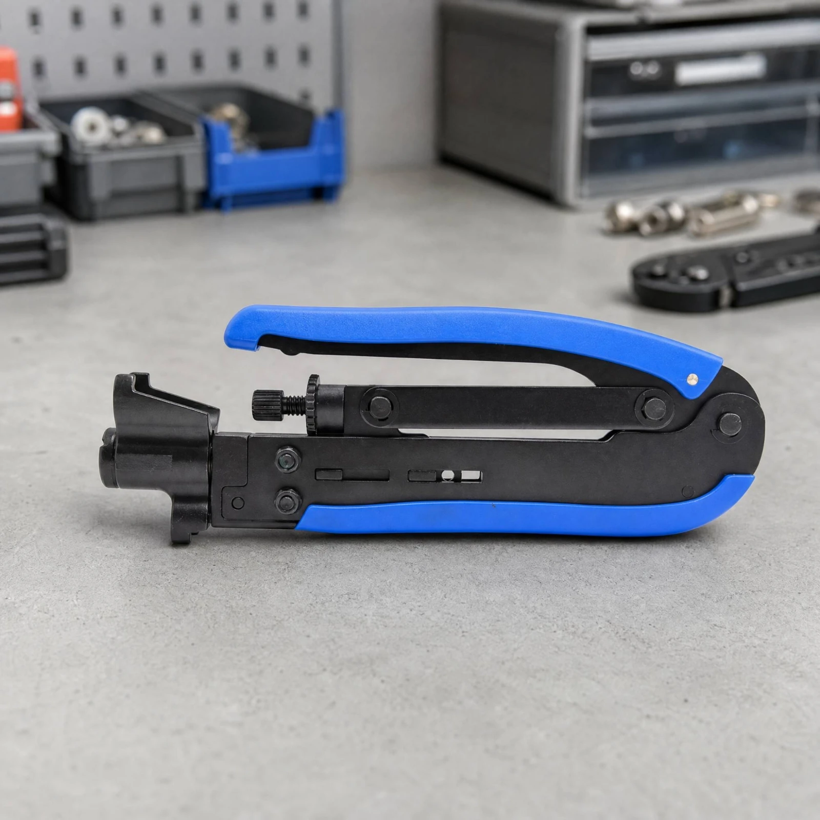 Coaxial Cable Crimping Tool Precision Coax Compression Tool Coax Crimper Long-Lasting Lever-Operated