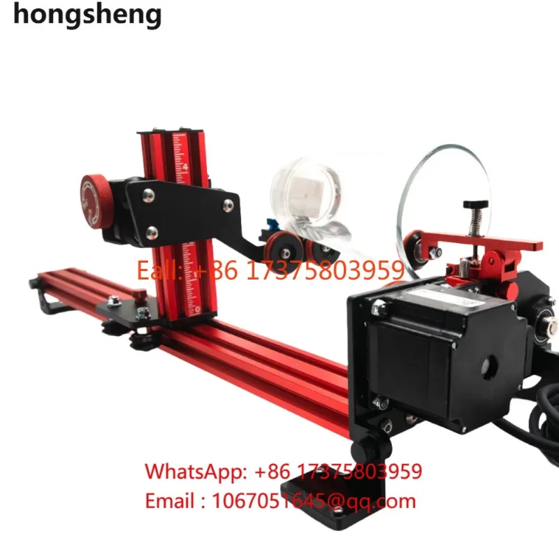 High Quality Fiber La ser with Rotary Rolling Rotary Co2 La ser Cutting Machine to Engrave Cylindrical Tumbler Glass
