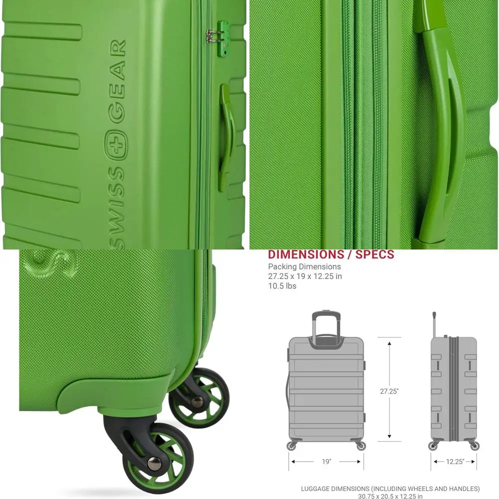 

SwissGear 7366 Signature Green 27-Inch Large Expandable Hardside Luggage with Spinner Wheels and TSA Lock