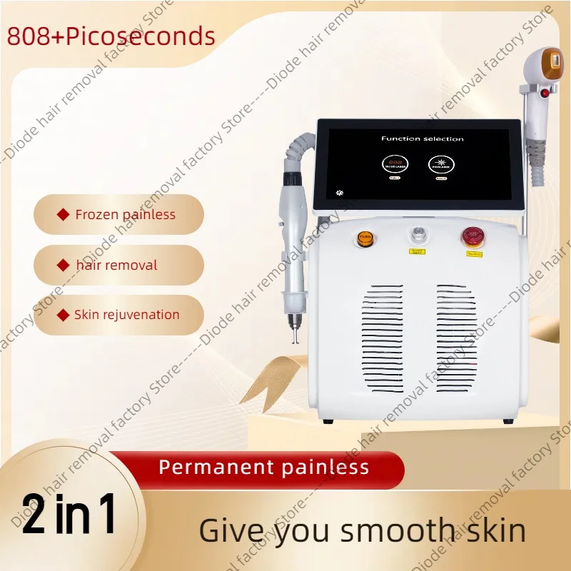 

808nm Diode Laser Hair Removal Machine 2 in 1 Picosecond High-Intensity Pulse Whitening Skin Tattoo Removal beauty Machine