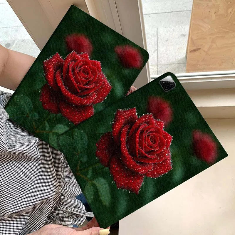 

Чехол-подставка Red Rose Water Reflection Gift для планшетов Xiaomi Redmi Mini Pad SE K 2 4 5 6 7 8 2023 2025 11 8.8 11.2 10.1 Pro