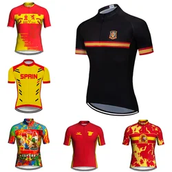 Summer Cycling Spain Cyclist Jersey Pro Bicycle Racing Sports Wear MTB Bike Dry Breathable Shirt Maillot Mens Outdoors Top