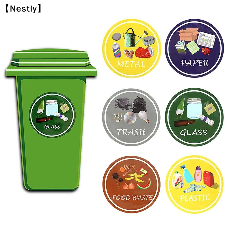 Recycling Trash Can Sticker For Easy Garbage Classification Waterproof Suitable For Communities, Schools, Families〔Nest〕