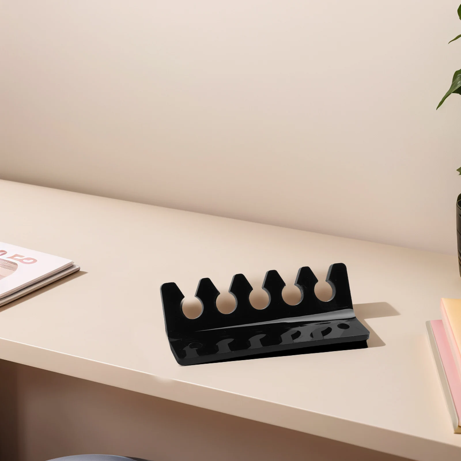 Cord Management Black Desk Cable Holder Lightweight Strong Design Efficient Cable Management Home Use Office Use