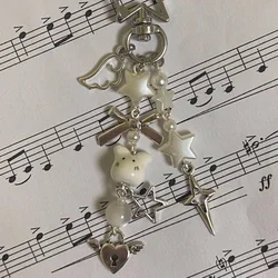 Star Cat Beaded Keychain Accessories Y2K Handmade Creative Fashion Jewelry Gift for Her