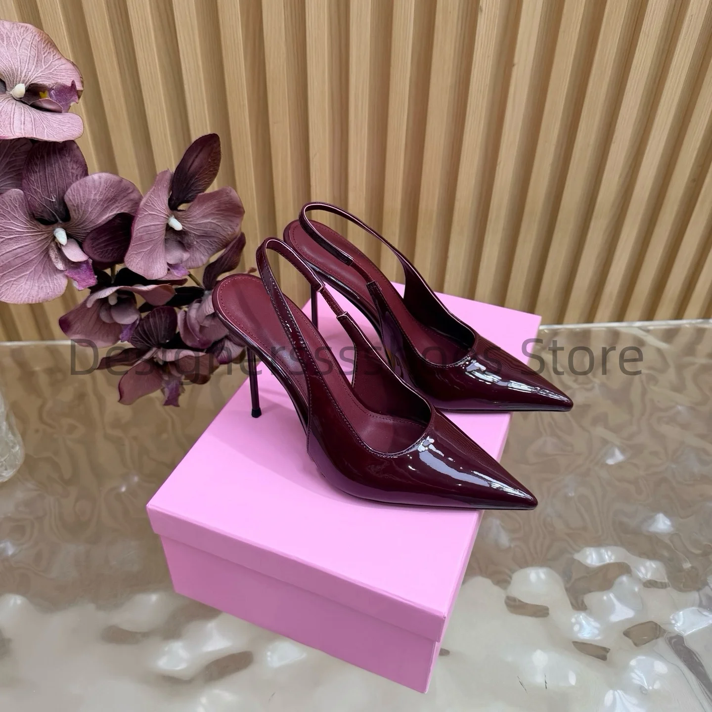 Futuristic Metallic Mule High Heels Transparent Strap Goat Leather Insole Cow Outsole 10.5cm Heel