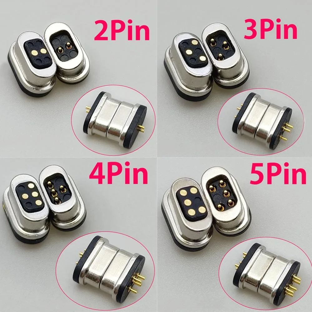 

DC Magnetic Male Female Pogopin Spring Loaded DC Power Socket 2Pin 3Pin 4Pin 5Pin 6Pin spacing 2.54mm Pogo Pin Connector