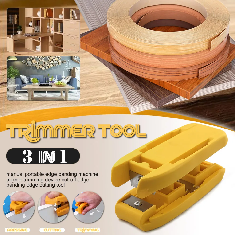 2026 Edge Banding Trimmer Wood Side Banding Machine Plastic PVC Plywood Melamine Manual Wood Head Tail Trimming Woodworking Tool