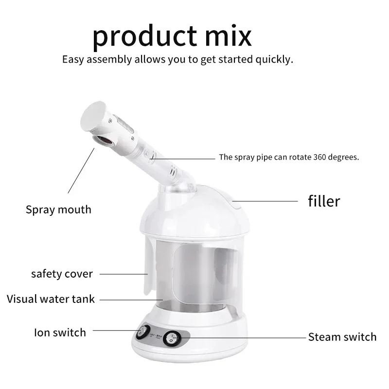 Face Spray Steam Relax Moisturizer Beauty Health Humidifier Steaming Herbal Vaporizer Facial Steamer Ozone Face Skin Care Tool