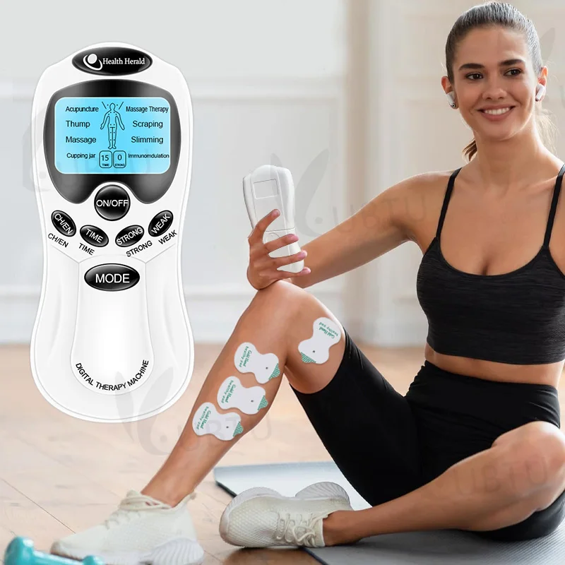 

8 Modes Electric Tens Acupuncture Pulse Body Massager Digital Meridian Therapy Muscle Stimulation Kit EMS Stimulator Pain Relief