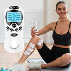 8 Modes Electric Tens Acupuncture Pulse Body Massager Digital Meridian Therapy Muscle Stimulation Kit EMS Stimulator Pain Relief